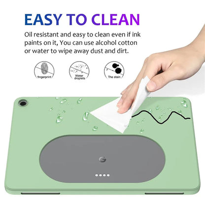 For Google Pixel Tablet Protective Cover Liquid Silicone Microfiber Lining Cushion Tablet Case