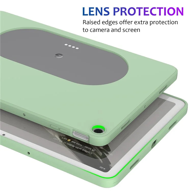 For Google Pixel Tablet Protective Cover Liquid Silicone Microfiber Lining Cushion Tablet Case