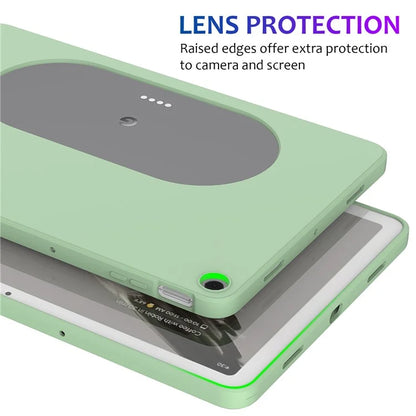 For Google Pixel Tablet Protective Cover Liquid Silicone Microfiber Lining Cushion Tablet Case