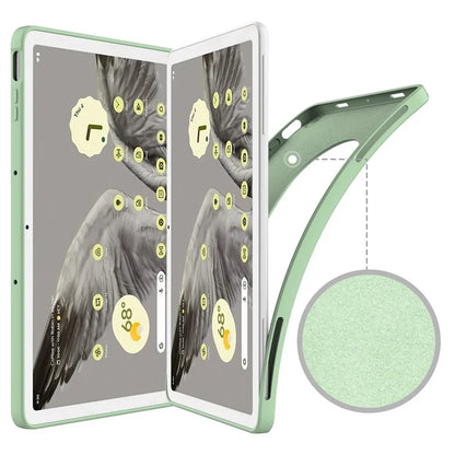 For Google Pixel Tablet Protective Cover Liquid Silicone Microfiber Lining Cushion Tablet Case