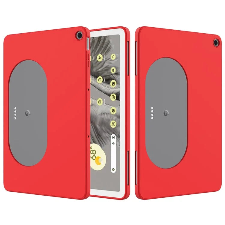 For Google Pixel Tablet Protective Cover Liquid Silicone Microfiber Lining Cushion Tablet Case