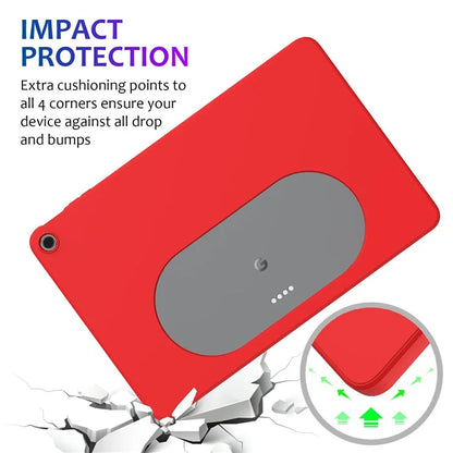 For Google Pixel Tablet Protective Cover Liquid Silicone Microfiber Lining Cushion Tablet Case