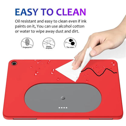 For Google Pixel Tablet Protective Cover Liquid Silicone Microfiber Lining Cushion Tablet Case