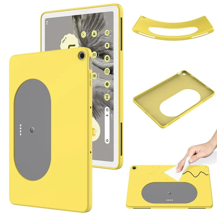 For Google Pixel Tablet Protective Cover Liquid Silicone Microfiber Lining Cushion Tablet Case