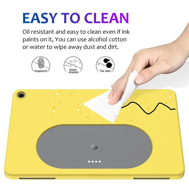 For Google Pixel Tablet Protective Cover Liquid Silicone Microfiber Lining Cushion Tablet Case