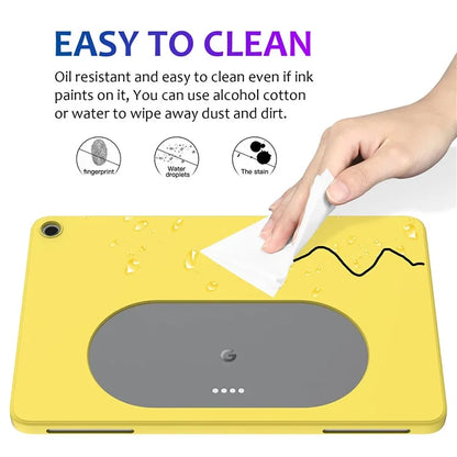 For Google Pixel Tablet Protective Cover Liquid Silicone Microfiber Lining Cushion Tablet Case