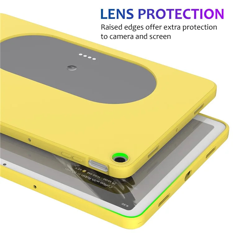 For Google Pixel Tablet Protective Cover Liquid Silicone Microfiber Lining Cushion Tablet Case
