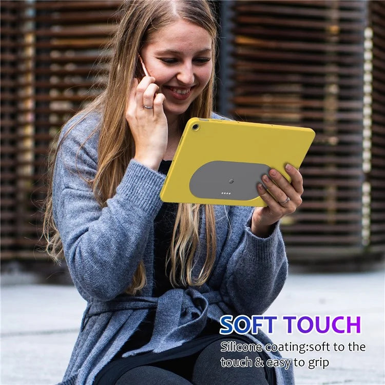 For Google Pixel Tablet Protective Cover Liquid Silicone Microfiber Lining Cushion Tablet Case