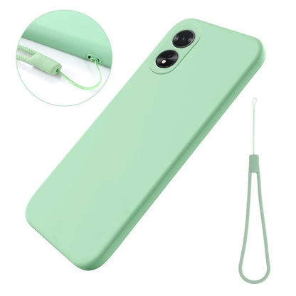 Shockproof Liquid Silicone Shell For Oppo A38 4G / A18 4G Case Mobile Phone Cover
