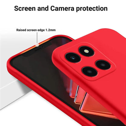 For Honor X6a 4G Case Anti-Scratch Liquid Silicone Cell Phone Protector Cover