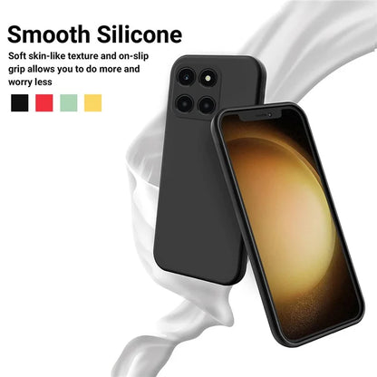 For Honor X6a 4G Case Anti-Scratch Liquid Silicone Cell Phone Protector Cover