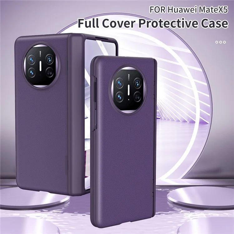 For Huawei Mate X5 Case PU Leather+PC Hinge Protection Phone Cover