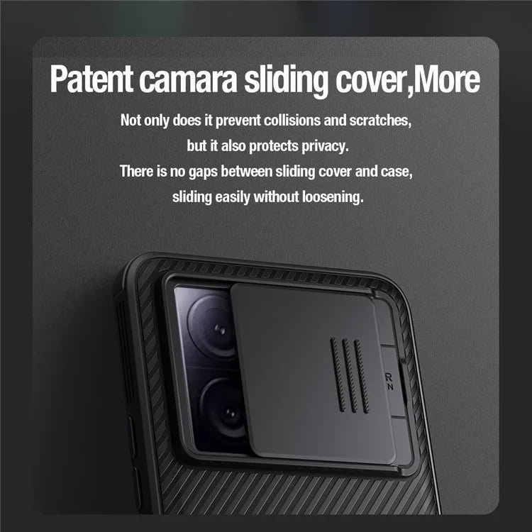 NILLKIN CamShield Pro Series For Xiaomi Redmi K60 Ultra / 13T / 13T Pro Case Slide Camera Shield PC+TPU Cellphone Cover
