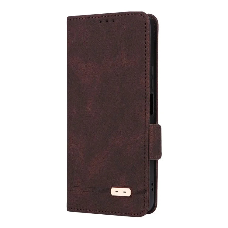 For Honor X6a 4G Case Hardware Decor Shockproof PU Leather Wallet Stand Phone Cover