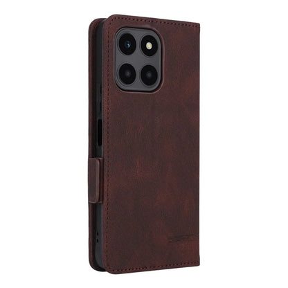 For Honor X6a 4G Case Hardware Decor Shockproof PU Leather Wallet Stand Phone Cover