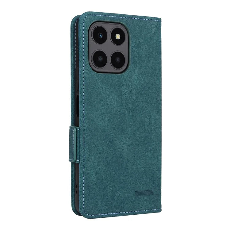 For Honor X6a 4G Case Hardware Decor Shockproof PU Leather Wallet Stand Phone Cover