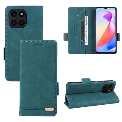 For Honor X6a 4G Case Hardware Decor Shockproof PU Leather Wallet Stand Phone Cover