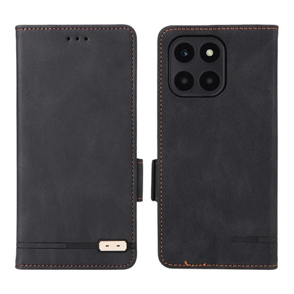 For Honor X6a 4G Case Hardware Decor Shockproof PU Leather Wallet Stand Phone Cover