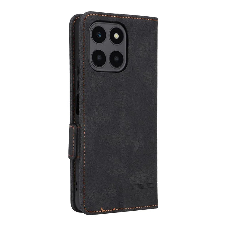 For Honor X6a 4G Case Hardware Decor Shockproof PU Leather Wallet Stand Phone Cover