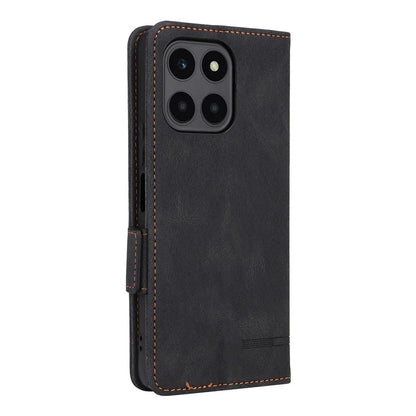 For Honor X6a 4G Case Hardware Decor Shockproof PU Leather Wallet Stand Phone Cover