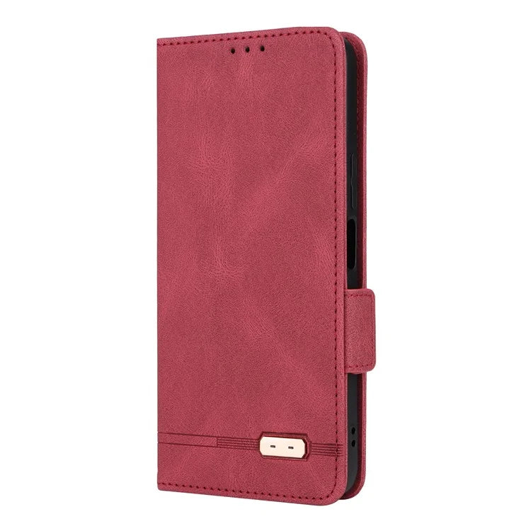 For Honor X6a 4G Case Hardware Decor Shockproof PU Leather Wallet Stand Phone Cover