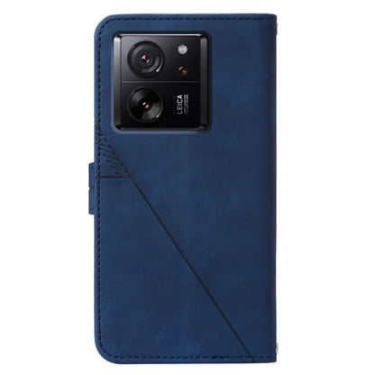 YB Imprinting Series-2 for Xiaomi 13T / 13T Pro / Redmi K60 Ultra Leather Case Stand Wallet Phone Cover with Shoulder Strap