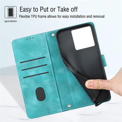 PT005 YB Imprinting Series-7 for Xiaomi 13T / 13T Pro / Redmi K60 Ultra Case Skin-touch Leather Stand Phone Cover with Long Strap