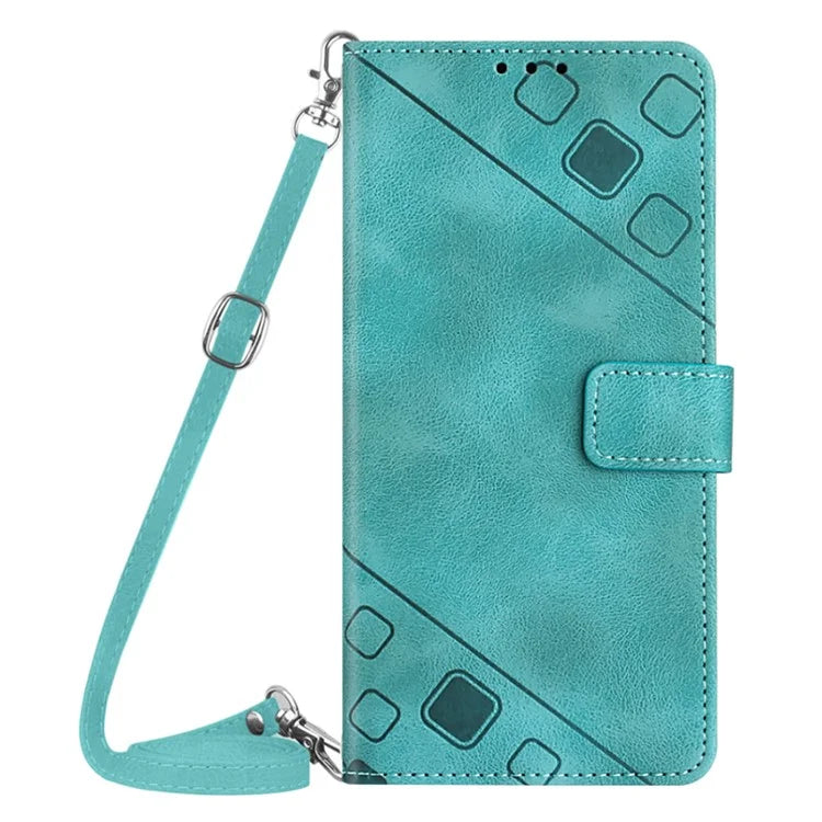 PT005 YB Imprinting Series-7 for Xiaomi 13T / 13T Pro / Redmi K60 Ultra Case Skin-touch Leather Stand Phone Cover with Long Strap