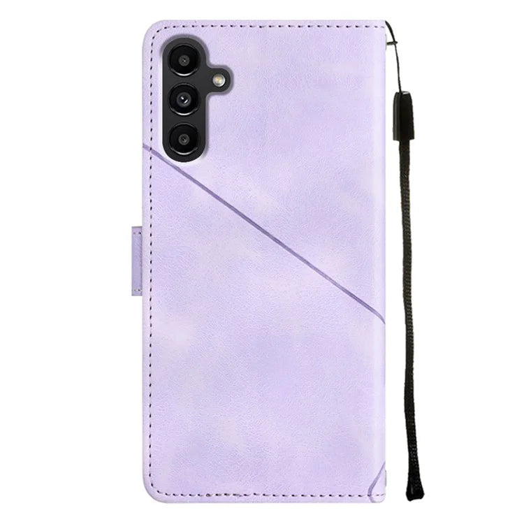 PT005 YB Imprinting Series-7 for Samsung Galaxy A05s 4G Case Imprinted Leather Phone Cover with Shoulder Strap