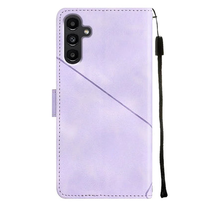 PT005 YB Imprinting Series-7 for Samsung Galaxy A05s 4G Case Imprinted Leather Phone Cover with Shoulder Strap