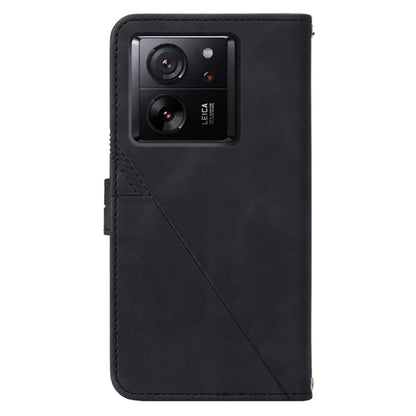 YB Imprinting Series-1 For Xiaomi 13T / 13T Pro / Redmi K60 Ultra Case PU Leather Wallet Phone Cover with Strap
