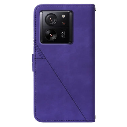 YB Imprinting Series-1 For Xiaomi 13T / 13T Pro / Redmi K60 Ultra Case PU Leather Wallet Phone Cover with Strap