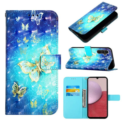 YB Pattern Printing Leather Series-2 For Samsung Galaxy A15 4G 4G Case Phone Cover with Wallet Stand