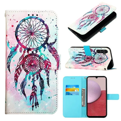 YB Pattern Printing Leather Series-2 For Samsung Galaxy A15 4G 4G Case Phone Cover with Wallet Stand