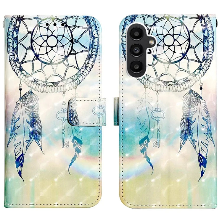 YB Pattern Printing Leather Series-2 For Samsung Galaxy A15 4G 4G Case Phone Cover with Wallet Stand