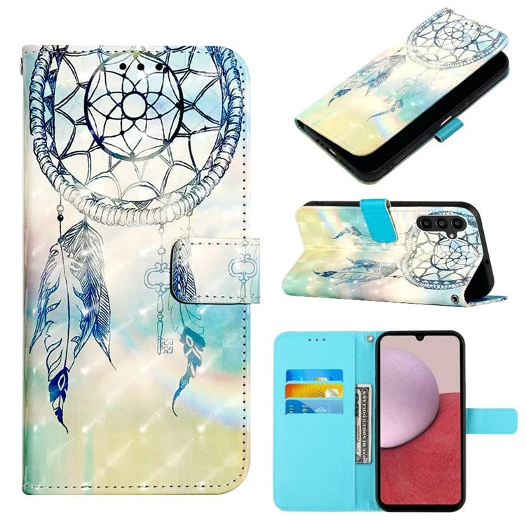 YB Pattern Printing Leather Series-2 For Samsung Galaxy A15 4G 4G Case Phone Cover with Wallet Stand
