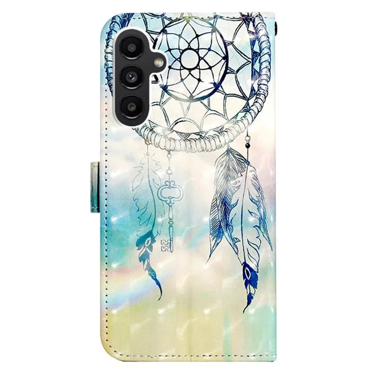 YB Pattern Printing Leather Series-2 For Samsung Galaxy A15 4G 4G Case Phone Cover with Wallet Stand