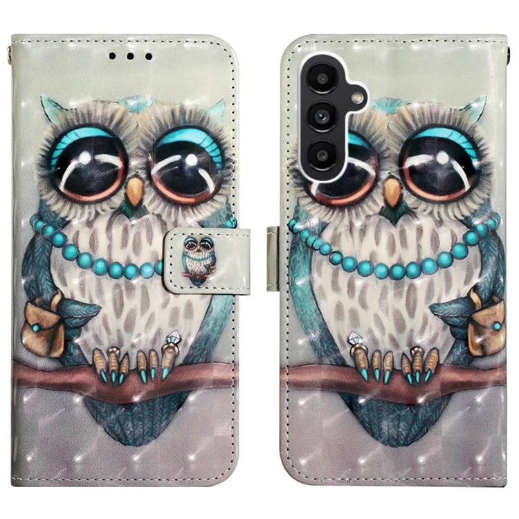 YB Pattern Printing Leather Series-2 For Samsung Galaxy A15 4G 4G Case Phone Cover with Wallet Stand