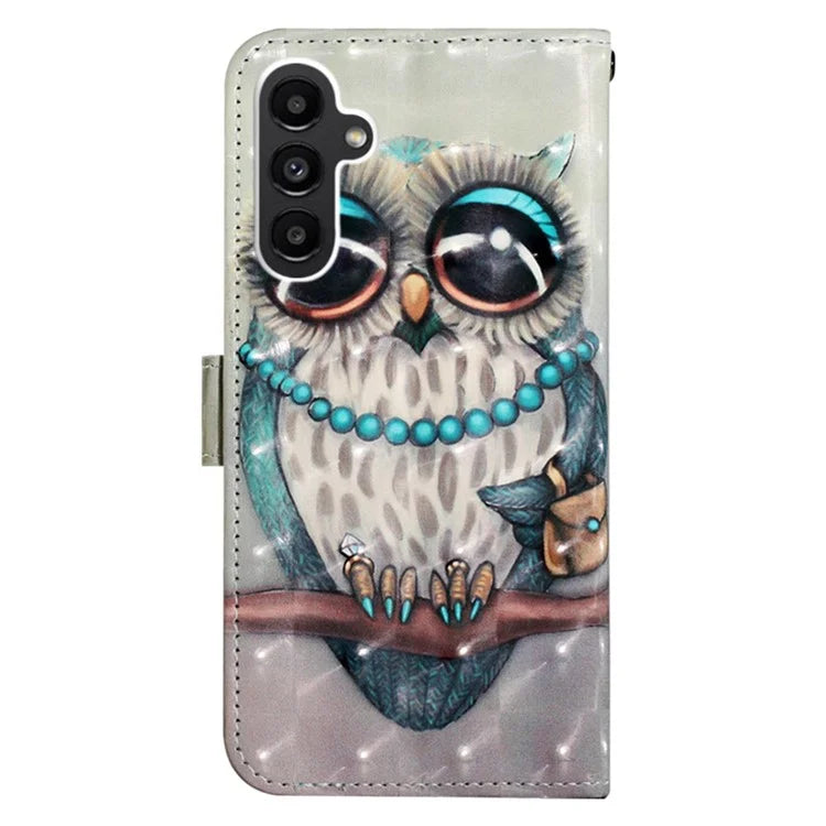 YB Pattern Printing Leather Series-2 For Samsung Galaxy A15 4G 4G Case Phone Cover with Wallet Stand