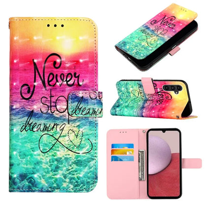YB Pattern Printing Leather Series-2 For Samsung Galaxy A15 4G 4G Case Phone Cover with Wallet Stand