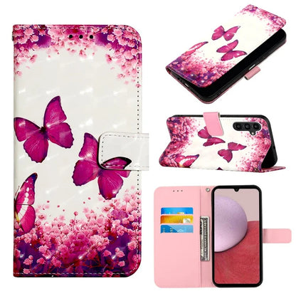 YB Pattern Printing Leather Series-2 For Samsung Galaxy A15 4G 4G Case Phone Cover with Wallet Stand
