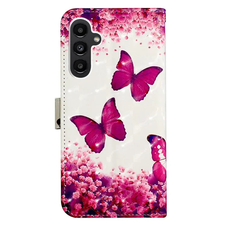 YB Pattern Printing Leather Series-2 For Samsung Galaxy A15 4G 4G Case Phone Cover with Wallet Stand