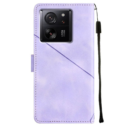 PT005 YB Imprinting Series-6 For Xiaomi 13T / 13T Pro / Redmi K60 Ultra Case PU Leather Flip Cover Phone Wallet