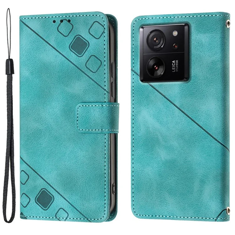 PT005 YB Imprinting Series-6 For Xiaomi 13T / 13T Pro / Redmi K60 Ultra Case PU Leather Flip Cover Phone Wallet