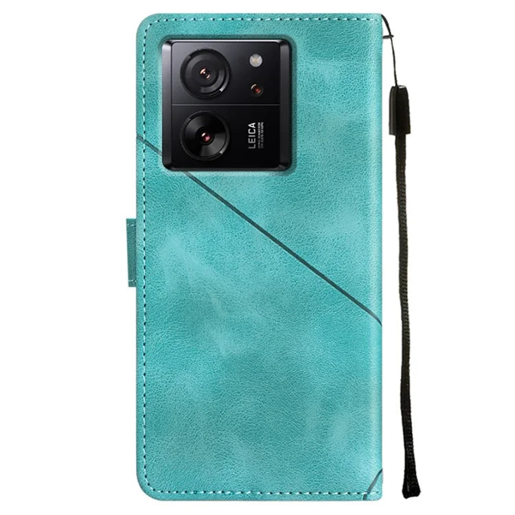 PT005 YB Imprinting Series-6 For Xiaomi 13T / 13T Pro / Redmi K60 Ultra Case PU Leather Flip Cover Phone Wallet