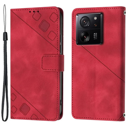PT005 YB Imprinting Series-6 For Xiaomi 13T / 13T Pro / Redmi K60 Ultra Case PU Leather Flip Cover Phone Wallet