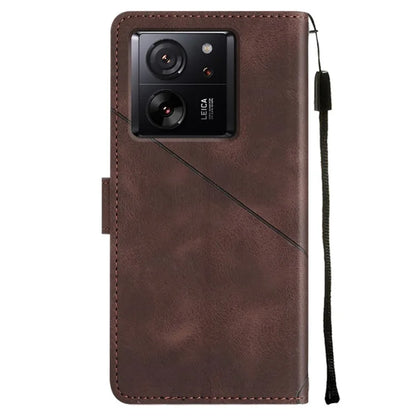PT005 YB Imprinting Series-6 For Xiaomi 13T / 13T Pro / Redmi K60 Ultra Case PU Leather Flip Cover Phone Wallet