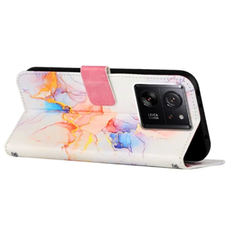 YB Pattern Printing Leather Series-6 For Xiaomi 13T / 13T Pro / Redmi K60 Ultra Case Anti-scratch Leather Phone Cover