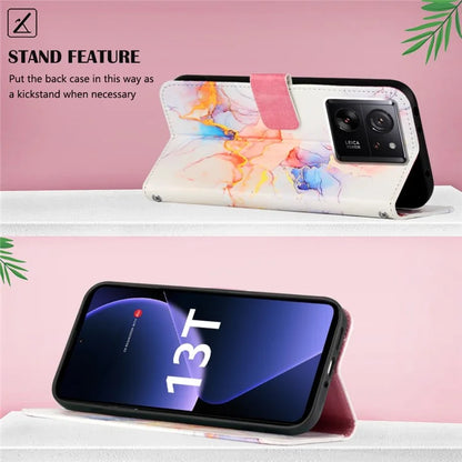 YB Pattern Printing Leather Series-6 For Xiaomi 13T / 13T Pro / Redmi K60 Ultra Case Anti-scratch Leather Phone Cover