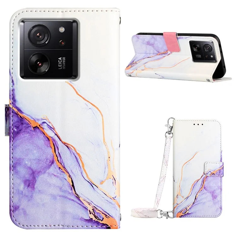 YB Pattern Printing Leather Series-6 For Xiaomi 13T / 13T Pro / Redmi K60 Ultra Case Anti-scratch Leather Phone Cover